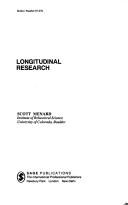 Cover of: Longitudinal Research (Quantitative Applications in the Social Sciences) | Scott W. (William) Menard