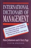 Cover of: International Dictionary of Management