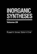Cover of: Inorganic syntheses. by editor-in-chief Russell N. Grimes.