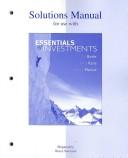 Cover of: Solutions Manual to accompany Essentials of Investments