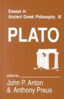 Cover of: Essays in Ancient Greek Philosophy, III: Plato (Essays in Ancient Greek Philosophy)
