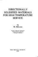Cover of: Directionally Solidified Materials for High Temperature Service