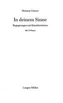 Cover of: In deinem Sinne... Begegnungen mit Künstlerwitwen.