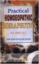 Cover of: Practical Homoeopathic Therapeutics