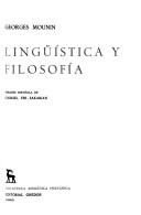 Cover of: Linguistica Y Filosofia