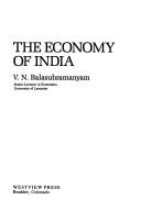 Cover of: The Economy of India (International Economies Series) | Balasubramanyam, V. N.