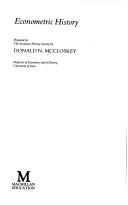 Cover of: Econometric history