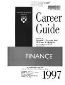 Front cover of Career Guide Finance 1997 by Unknown