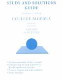 Cover of: College Algebra - Study and Solutions Guide