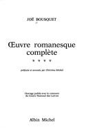 Cover of: Oeuvre romanesque complète
