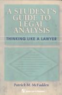 Cover of: A Student's Guide to Legal Analysis