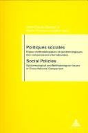 Cover of: Politiques sociales: enjeux méthodologique et épistémologiques des comparaisons internationales = Social policies : epistemological and methodological issues in cross-national comparison