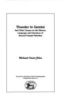 Cover of: Thunder in Gemini And Other Essays on the History, Language And Literature of Second Temple Palestin (The Library of Second Temple Studies)