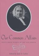 Our Common Affairs by Joan E. Cashin
