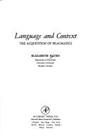 Cover of: Language and Context (Language, Thought and Culture Ser)