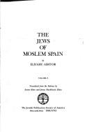 Cover of: The Jews of Moslem Spain (volume 3 only)