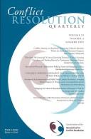 Cover of: Conflict Resolution Quarterly, No. 4 (J-B MQ Single Issue Mediation Quarterly) by CRQ (Conflict Resolution Quarterly)