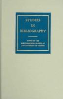 Cover of: Studies in Bibliography by David L. Vander Meulen