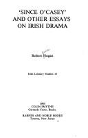 Cover of: ""Since O'Casey"" and Other Essays on Irish Drama