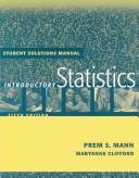 Cover of: Student Solutions Manual to accompany Introductory Statistics