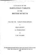 Cover of: Catalogue of the Babylonian Tablets in the British Museum by 