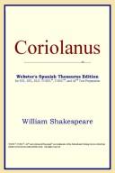 Cover of: Coriolanus (Webster's Spanish Thesaurus Edition) by ICON Reference
