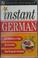 Cover of: Teach Yourself Instant German