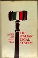 Cover of: The Italian Legal System by Mauro Cappelletti, John Henry Merryman, Joseph M. Perillo