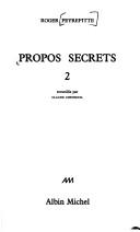 Cover of: Propos secrets