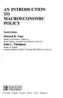 Cover of: An Introduction to Macroeconomic Policy | Howard R. Vane