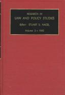 Cover of: Research in Law and Policy Studies