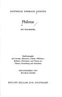 Cover of: Philotas by Gotthold Ephraim Lessing, Gotthold Ephraim Lessing