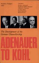 Cover of: Adenauer to Kohl (Office of Head of Government)