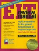 Cover of: Eit Review Manual: Rapid Preparation for the General Fundamentals of Engineering Exam : Current for the 1999-2000 Exam (F E Review Manual)