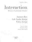 Cover of: Answer Key (with Lab Audio Script) for Interaction | Susan S. St. Onge