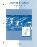 Cover of: Working Papers Chapters 1-18 for use with Fundamental Accounting Principles