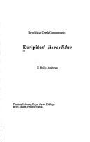 Cover of: Euripides Heraclidae (Bryn Mawr Greek Commentaries)