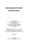 Cover of: The Constitution of Malaysia by L. A. Sheridan, Harry E. Groves