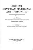 Cover of: Ancient Egyptian Materials and Industries by A. Lucas, J. R. Harris