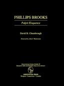 Cover of: Phillips Brooks: Pulpit Eloquence (Great American Orators, 30)