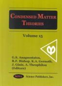 Condensed Matter Theories V15