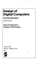Cover of: Design of digital computers
