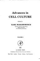 Advances in Cell Culture by Karl Maramorosch