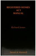 Registered Homes Act manual by Rand McNally, Richard Jones