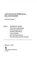 Cover of: Advances in personal relationships: a research annual.