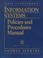 Cover of: Information Systems Policies and Procedures Manual