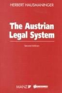 Cover of: The Austrian Legal System