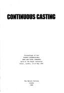 Cover of: Continuous Casting (Book / Metals Society)