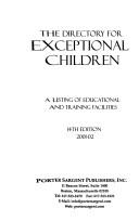 Cover of: The Directory for Exceptional Children, 14th Edition by Porter Sargent, Porter Sargent Staff, Daniel P. McKeever