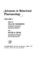 Cover of: Advances in Behavioural Pharmacology